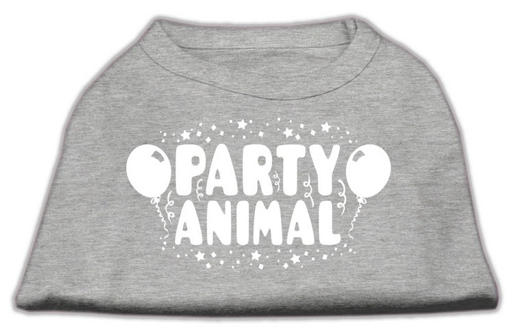 Party Animal Screen Print Shirt Grey Sm